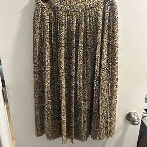 J. Crew Animal Print A-Line Skirt - Brown and Black